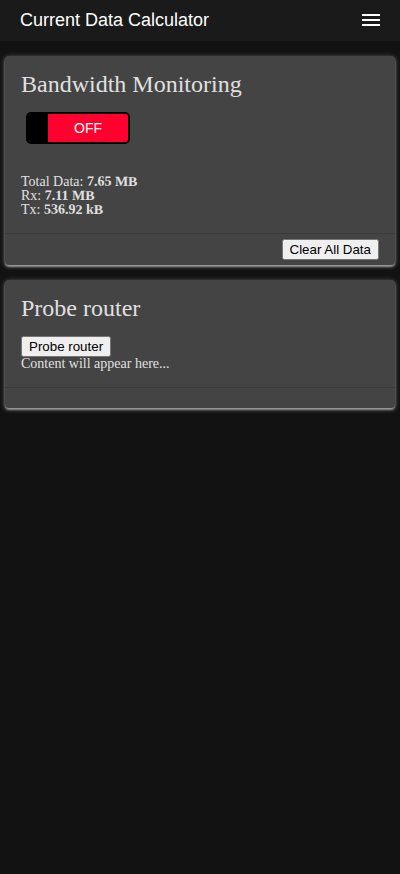 OpenWrt Timestamp bandwidth Screenshot